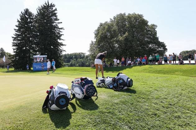 SYLVANIA, OH - JULY 20: Lexi Thompson puts on the ninth green during the third round of the LPGA, Golf Damen Dana Open on July 20, 2024 at Highland Meadows Golf Club in Sylvania, Ohio. (Photo by Scott W. Grau Icon Sportswire) GOLF: JUL 20 LPGA Dana Open EDITORIAL USE ONLY Icon24072011