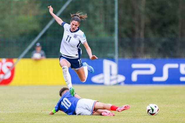Freya Godfrey of England England U19 v France U19, UEFA Women s U19 Championships, Group A, Football, Jonava City Stadium, Jonava, Lithuania - 20 Jul 2024 Editorial use only  Copyright: xNikolaxKrstic Shutterstockx 14587630bb