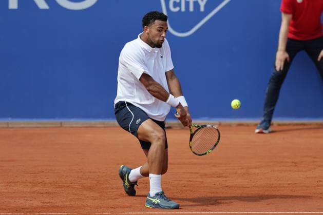 Tennis Herren ATP, Tennis Herren Tennis Herren Tour 500 European Open Hamburg, Hamburg Open ATP 500 2024 , 20.07.2024 , Halbfinale , Arthur Fils FRA spielt eine Rückhand Copyright: FernandoxSoares