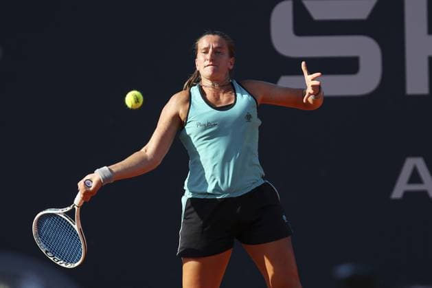 Aurora Zantedeschi in action during Palermo Open Ladies WTA, Tennis Damen 250, International Tennis match in Palermo, Italy, July 20 2024  Copyright: xMassimilianoxCarnabuci IPAxSportx xx IPA_48143717 IPA_Agency_IPA48143717
