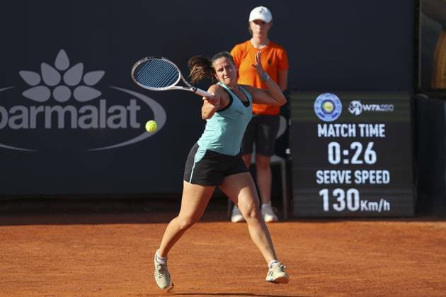 Sport Bilder des Tages Aurora Zantedeschi in action during Palermo Open Ladies WTA, Tennis Damen 250, International Tennis match in Palermo, Italy, July 20 2024  Copyright: xMassimilianoxCarnabuci IPAxSportx xx IPA_48143735 IPA_Agency_IPA48143735