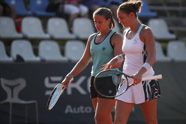 Aurora Zantedeschi and Yvonne Cavalle Reimers during Palermo Open Ladies WTA, Tennis Damen 250, International Tennis match in Palermo, Italy, July 20 2024  Copyright: xMassimilianoxCarnabuci IPAxSportx xx IPA_48143747 IPA_Agency_IPA48143747