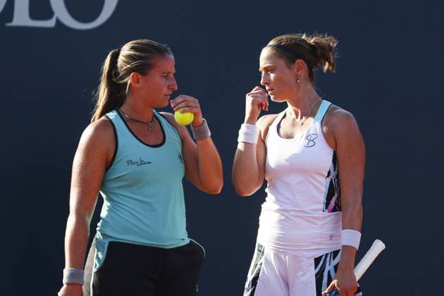 Aurora Zantedeschi and Yvonne Cavalle Reimers during Palermo Open Ladies WTA, Tennis Damen 250, International Tennis match in Palermo, Italy, July 20 2024  Copyright: xMassimilianoxCarnabuci IPAxSportx xx IPA_48143752 IPA_Agency_IPA48143752