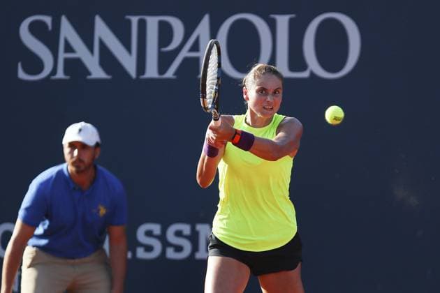 Aleksandra Panova in action during Palermo Open Ladies WTA, Tennis Damen 250, International Tennis match in Palermo, Italy, July 20 2024  Copyright: xMassimilianoxCarnabuci IPAxSportx xx IPA_48143781 IPA_Agency_IPA48143781
