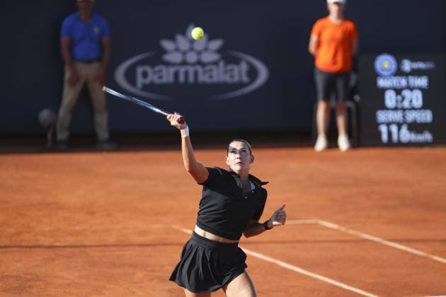 Yana Sizikova in action during Palermo Open Ladies WTA, Tennis Damen 250, International Tennis match in Palermo, Italy, July 20 2024  Copyright: xMassimilianoxCarnabuci IPAxSportx xx IPA_48143915 IPA_Agency_IPA48143915