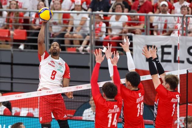 GDANSK 20.07.2024 PRZEDOLIMPIJSKI TURNIEJ TOWARZYSKI SIATKARZY POLSKA - JAPONIA --- PRE-OLYMPIC MENS VOLLEYBALL FRIENDLY TOURNAMENT IN GDANSK: POLAND- JAPAN WILFREDO LEON VENERO FOT. ANNA KLEPACZKO FOTOPYK NEWSPIX.PL --- Newspix.pl POLAND OUT!  240720LUM130