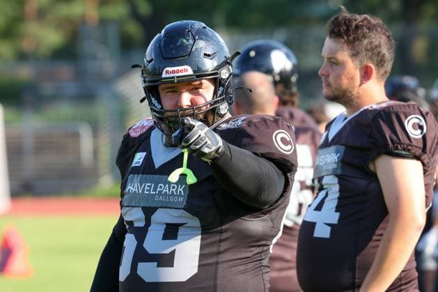 Christopher Wartenberg (Berlin Rebels, 69),Berlin Rebels vs Potsdam Royals, American Football, GFL, 2024, Saison, 20.07.2024, Berlin Berlin Land Copyright: xFootxBowl ThomasxSobotzkix