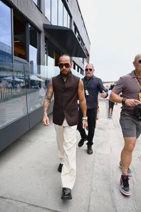 July 21, 2024, Budapest, Budapest, Hungary: Lewis Hamilton of Mercedes arrives to the paddock beforeo the feature race of the 2024 Formula 1 Hungarian Grand Prix held on the Hungaroring. Budapest Hungary - ZUMAs291 20240721_zip_s291_007 Copyright: xBalintxSzentgallayx