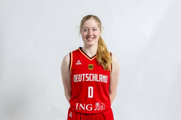 Basketball Berlin 18.07.2024 Nationalmannschaft der Frauen DBB Mediaday Frida Bühner (Deutschland) *** Basketball Berlin 18 07 2024 Womens national team DBB Mediaday Frida Bühner Germany