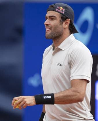 International Tennis match - EFG Swiss Open Gstaad Gstaad Switzerland, 07 21 2024: Matteo Berrettini (ITA) in final against Quentin Halys (FRA) during EFG Swiss Open. during EFG Swiss Open Gstaad, International Tennis match in Gstaad, Switzerland, July 21 2024 Gstaad Switzerland  Copyright: xIPAxSport ABACAx