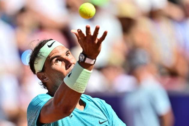 BASTAD, SVERIGE 20240721 Spaniens Rafael Nadal under söndagens final i herrarnas singel mot Portugals Nuno Borges i Nordea Open i Bastad. BASTAD SVERIGE x9200x