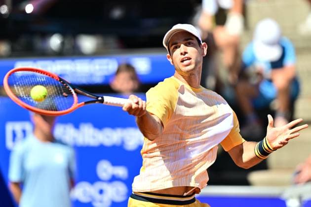 Portugal s Nuno Borges during Sunday s men s singles final against Spain s Rafael Nadal in the Nordea Open in Bastad, Sweden on july 21, 2024. BASTAD SWEDEN x9200x