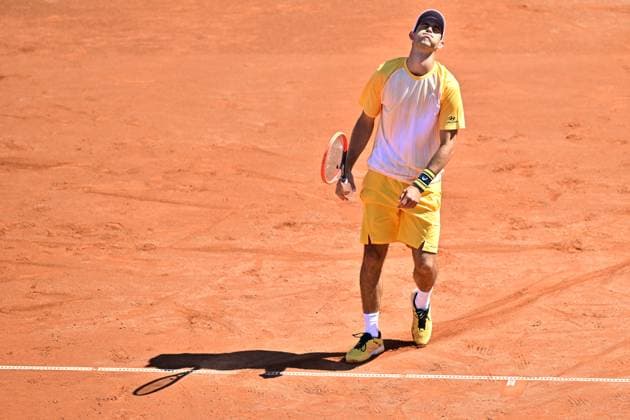 BASTAD 20240721 Portugals Nuno Borges under söndagens final i herrarnas singel mot Spaniens Rafael Nadal i Nordea Open i Bastad. BASTAD SVERIGE x9200x