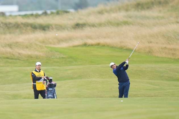 21st July 2024; Royal Troon Golf Club, Troon, South Ayrshire, Scotland; The Open Championship Final Round; Hideki Matsuyama plays his second shot to the 13th green  ActionPlus12670701 StevenxFlynn