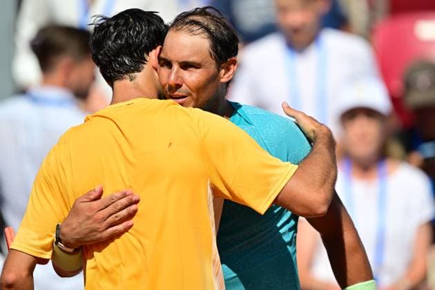 BASTAD 20240721 Portugals Nuno Borges vinner söndagens final i herrarnas singel mot Spaniens Rafael Nadal i Nordea Open i Bastad. BASTAD SVERIGE x9200x