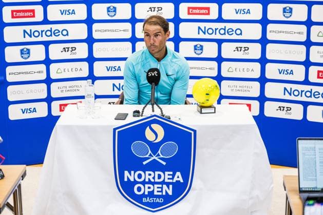 240721 Rafael Nadal of Spain after the final of Nordea Open day 7 on July 21, 2024 in Bastad. Photo: Niclas Jönsson BILDBYRAN COP 273 NO0291 tennis svenska öppna swedish open bbeng Copyright: NICLASxJÖNSSON BB240721NO121