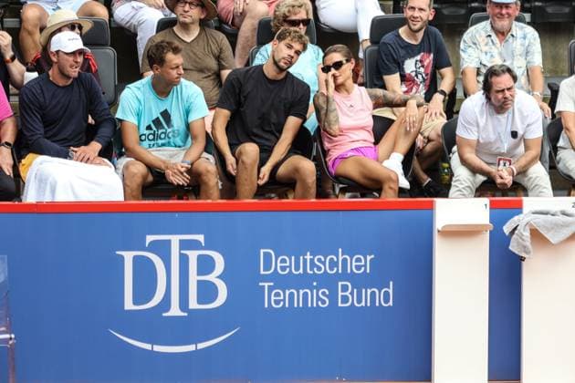 Tennis: Hamburg Open 2024, ATP500, Finale, Hamburg, 21.07.2024 Alexander Zverev (GER) - Arthur Fils (FRA), Freundin Sophia Thomalla