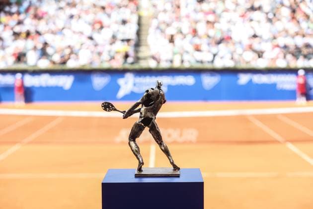 Tennis: Hamburg Open 2024, ATP500, Finale, Hamburg, 21.07.2024 Alexander Zverev (GER) - Arthur Fils (FRA), Feature, Pokal, Fan, Fans, Zuschauer