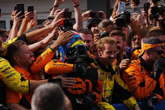 FORMULA 1 HUNGARIAN GRAND PRIX 2024 21.07.2024, Hungaroring, Budapest, FORMULA 1 HUNGARIAN GRAND PRIX 2024 , im Bild Sieger Oscar Piastri (AUS), McLaren F1 Team