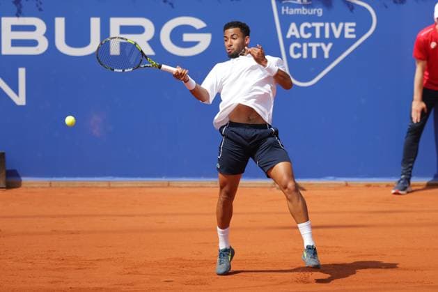 Tennis Herren ATP, Tennis Herren Tennis Herren Tour 500 European Open Hamburg, Hamburg Open ATP 500 2024 , 21.07.2024 , Finale , Arthur Fils FRA Spielt eine Vorhand Copyright: FernandoxSoares