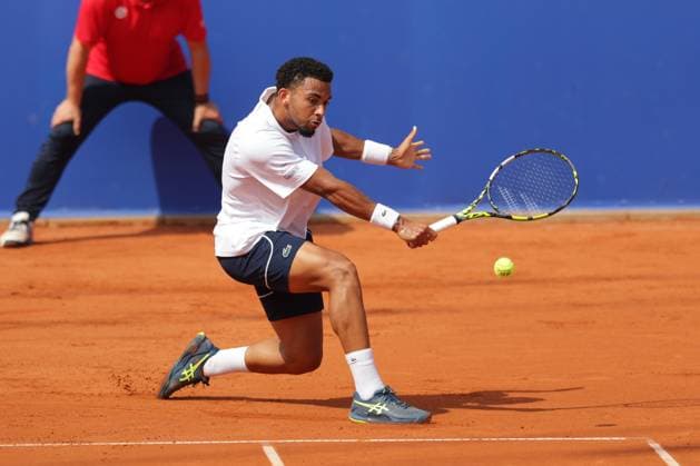 Tennis Herren ATP, Tennis Herren Tennis Herren Tour 500 European Open Hamburg, Hamburg Open ATP 500 2024 , 21.07.2024 , Finale , Arthur Fils FRA spielt eine Rückhand Copyright: FernandoxSoares