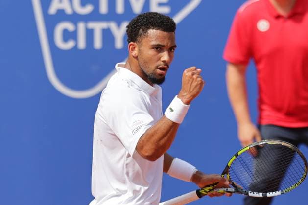 Tennis Herren ATP, Tennis Herren Tennis Herren Tour 500 European Open Hamburg, Hamburg Open ATP 500 2024 , 21.07.2024 , Finale , Arthur Fils FRA freut sich über den Spielgewinn , Satz Gewinn Copyright: FernandoxSoares