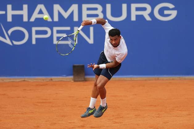 Tennis Herren ATP, Tennis Herren Tennis Herren Tour 500 European Open Hamburg, Hamburg Open ATP 500 2024 , 21.07.2024 , Finale , Arthur Fils FRA spielt ein Aufschlag Copyright: FernandoxSoares