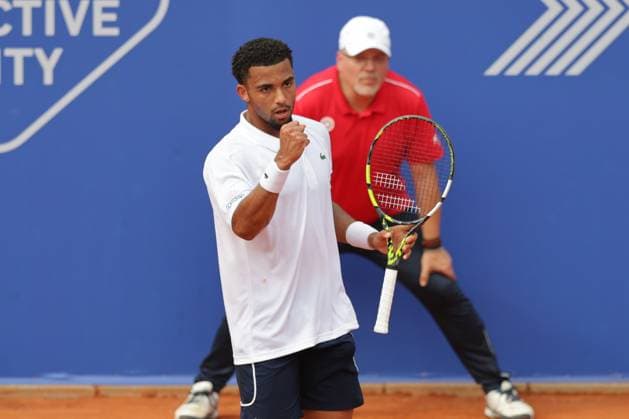 Tennis Herren ATP, Tennis Herren Tennis Herren Tour 500 European Open Hamburg, Hamburg Open ATP 500 2024 , 21.07.2024 , Finale , Arthur Fils FRA macht ein freuden schrei , freut sich über den Satz Sieg Copyright: FernandoxSoares