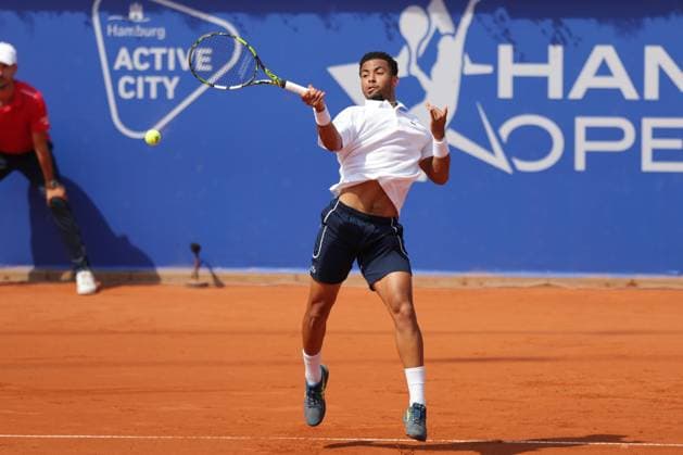 Tennis Herren ATP, Tennis Herren Tennis Herren Tour 500 European Open Hamburg, Hamburg Open ATP 500 2024 , 21.07.2024 , Finale , Arthur Fils FRA Spielt eine Vorhand Copyright: FernandoxSoares