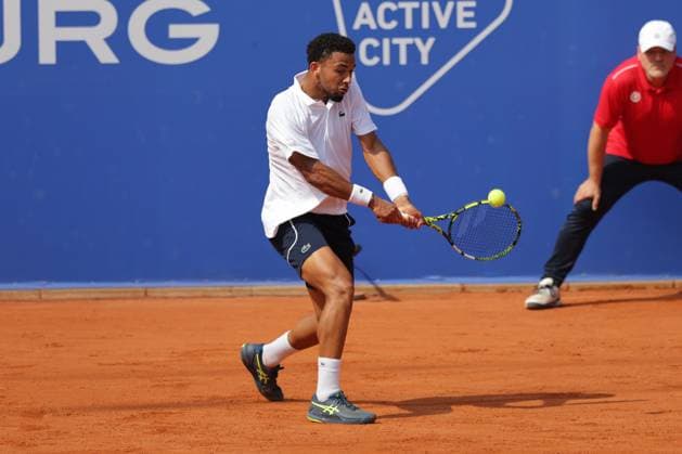 Tennis Herren ATP, Tennis Herren Tennis Herren Tour 500 European Open Hamburg, Hamburg Open ATP 500 2024 , 21.07.2024 , Finale , Arthur Fils FRA spielt eine Rückhand Copyright: FernandoxSoares