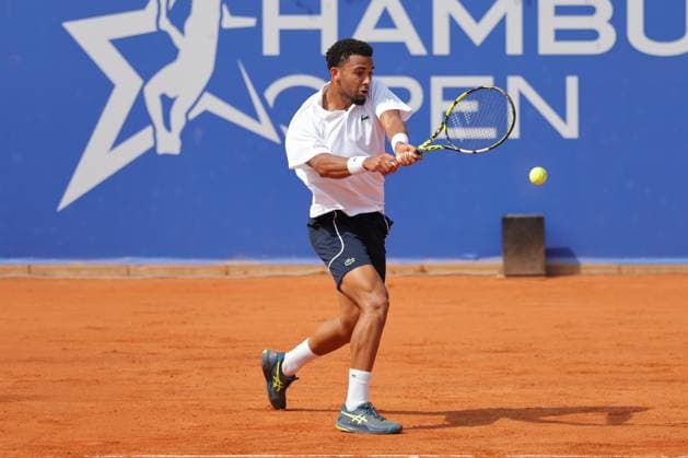 Tennis Herren ATP, Tennis Herren Tennis Herren Tour 500 European Open Hamburg, Hamburg Open ATP 500 2024 , 21.07.2024 , Finale , Arthur Fils FRA spielt eine Rückhand Copyright: FernandoxSoares