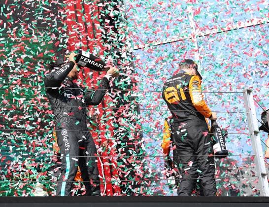 FORMULA 1 HUNGARIAN GRAND PRIX 2024 21.07.2024, Hungaroring, Budapest, FORMULA 1 HUNGARIAN GRAND PRIX 2024 , im Bild Sieger Oscar Piastri (AUS), McLaren F1 Team, 2.Platz für Lando Norris (GBR), 3.Platz für Lewis Hamilton (GBR), Mercedes-AMG Petronas Formula One Team