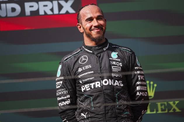 HAMILTON Lewis (gbr), Mercedes AMG F1 Team W15, portrait podium during the Formula 1 Hungarian Grand Prix 2024, 13th round of the 2024 Formula One World Championship, WM, Weltmeisterschaft from July 19 to 21, 2024 on the Hungaroring, in Mogyorod, Hungary - F1 - HUNGARIAN GRAND PRIX 2024 DPPI Panoramic  240721_R13_UNGHERIA_DP_EA024636