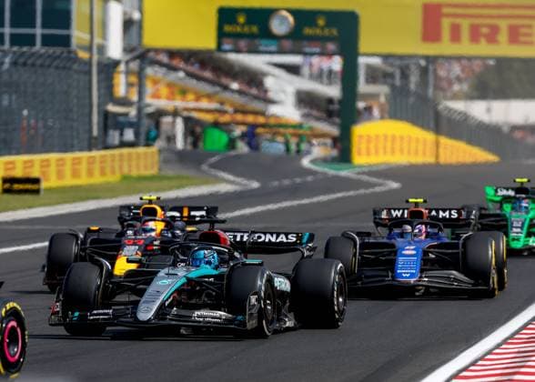 63 George Russell (GBR, Mercedes-AMG Petronas F1 Team), F1 Grand Prix of Hungary at Hungaroring on July 21, 2024 in Budapest, Hungary. (Photo by HOCH ZWEI) Budapest Hungary