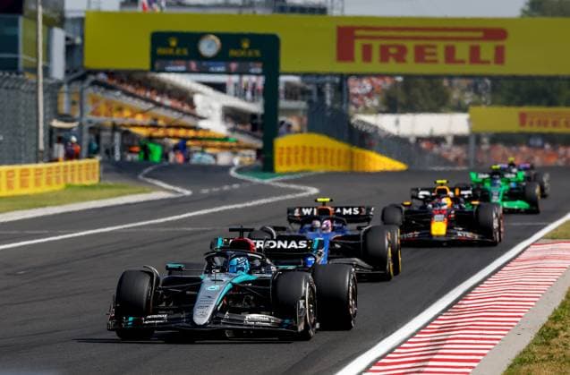 63 George Russell (GBR, Mercedes-AMG Petronas F1 Team), F1 Grand Prix of Hungary at Hungaroring on July 21, 2024 in Budapest, Hungary. (Photo by HOCH ZWEI) Budapest Hungary