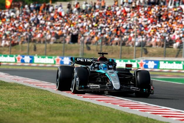 63 George Russell (GBR, Mercedes-AMG Petronas F1 Team), F1 Grand Prix of Hungary at Hungaroring on July 21, 2024 in Budapest, Hungary. (Photo by HOCH ZWEI) Budapest Hungary