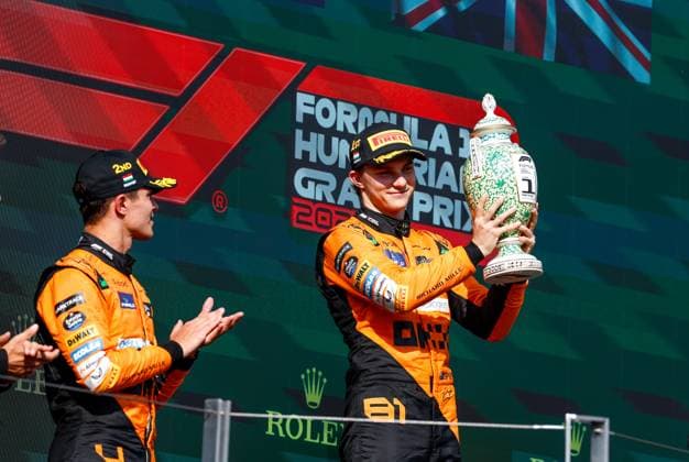 4 Lando Norris (GBR, McLaren Formula 1 Team), 81 Oscar Piastri (AUS, McLaren Formula 1 Team), F1 Grand Prix of Hungary at Hungaroring on July 21, 2024 in Budapest, Hungary. (Photo by HOCH ZWEI) Budapest Hungary