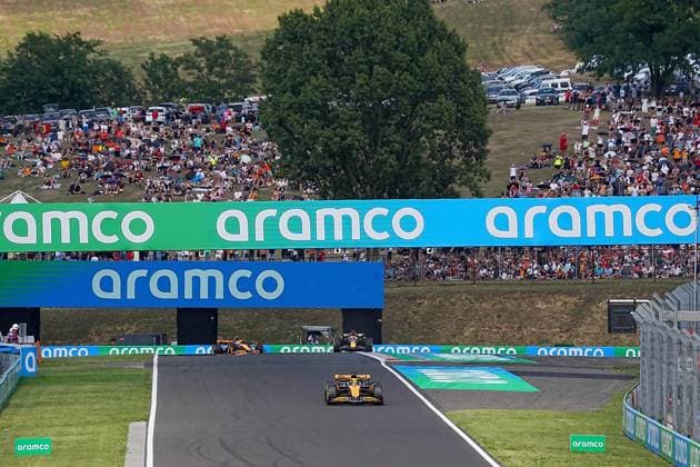 21.07.2024, Hungaroring, Budapest, FORMULA 1 HUNGARIAN GRAND PRIX 2024 , im Bild Oscar Piastri (AUS), McLaren F1 Team, Max Verstappen (NLD), Oracle Red Bull Racing, Lando Norris (GBR) Defodi-506_20240721_hbr_2523