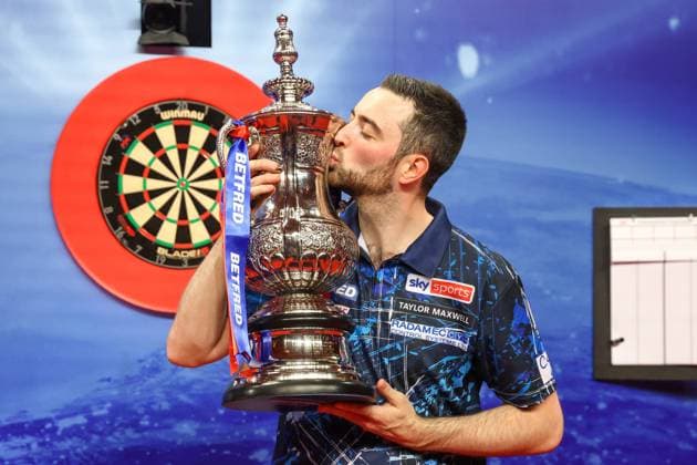 Bilder des Jahres 2024, Sport 07 Juli Sport Themen der Woche KW 29 Sport Bilder des Tages 21 07 2024. 2024 Betfred Matchplay Luke Humphries celebrates winning the World Matchplay after beating Michael Van Gerwen during the 2024 Betfred World Matchplay darts final at Winter Gardens, Blackpool, United Kingdom on 21 July 2024. Editorial use only , Copyright: xShanexHealeyx PSI-19951-0016