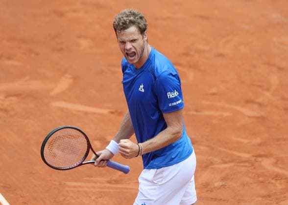 Yannick Hanfmann (GER) macht die Faust und jubelt, Jubel, Freude, Emotion Tennis - Generali Open Kitzbuehel 2024 - ATP, Tennis Herren 250 - Kitzbuehler Tennis Club - Kitzbuehel - Tirol - Oesterreich - 22 July 2024. Copyright: xJuergenxHasenkopfx
