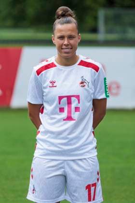 Mannschaftsfoto 1. FC Köln-Frauen, Saison 2024 25; 22.07.2024 Nicole Billa (1. FC Köln, 17). Mannschaftsfoto-Termin der Frauen des 1. FC Köln für die Saison 2024 25, am 22.07.2024, Geissbockheim, Köln. Copyright: xBEAUTIFULxSPORTS Meuselx