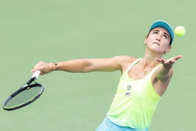 23.07.2024, Warszawa, tenis, WTA, Tennis Damen 125 Polish Open 2024, N z Gina Feistel, fot. Tomasz Jastrzebowski Foto Olimpik 23.07.2024, Warsaw, tennis, WTA 125 Polish Open, In the picture: Gina Feistel, fot. Tomasz Jastrzebowski Foto Olimpik NEWSPIX.PL --- Newspix.pl 20240723TOMJ0708