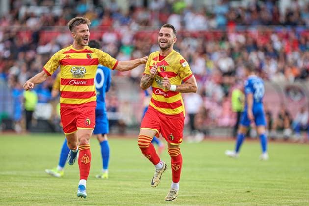 23.07.2024 PONIEWIEZ (LITHUANIA) PILKA NOZNA (FOOTBALL) ELIMINACJE LIGI MISTRZOW UEFA SEZON 2024 2025 (UEFA CHAMPIONS LEAGUE SECOND QUALIFYING ROUND) - 1. MECZ (GAME) FK PONIEWIEZ - JAGIELLONIA BIALYSTOK NZ JESUS IMAZ GOL RADOSC FOTO KAMIL SWIRYDOWICZ CYFRASPORT NEWSPIX.PL --- Newspix.pl  20240723CSKS0007