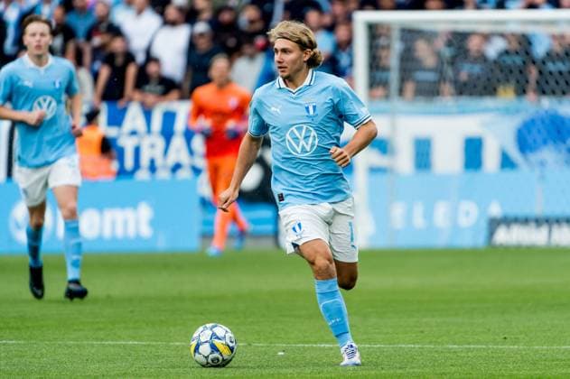 240723 Sebastian Nanasi of Malmö FF during the UEFA Champions League football match between Malmö FF and Klaksvik on July 23, 2024 in Malmö. Photo: Christian Örnberg BILDBYRAN COP 166 CO0443 fotboll football soccer fotball champions league malmö ff klaksvik bbeng q2 bbauto Copyright: CHRISTIANxÖRNBERG BB240723CO016
