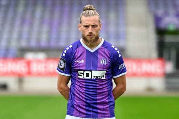 VfL Osnabrück; 3. Liga Porträttermin 2024 2025 am 23.07.2024 an der Bremer Brücke in Osnabrück Brian Beyer (Osnabrueck)
