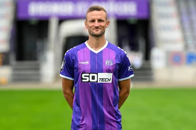VfL Osnabrück; 3. Liga Porträttermin 2024 2025 am 23.07.2024 an der Bremer Brücke in Osnabrück Timo Beermann (Osnabrueck)