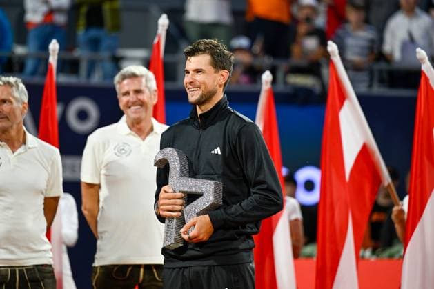 TENNIS - ATP, Tennis Herren Generali Open 2024 KITZBUEHEL,AUSTRIA,23.JUL.24 - TENNIS - ATP World Tour, Generali Open. Image shows Dominic Thiem (AUT).  GEPAxpictures xDanielxSchoenherr