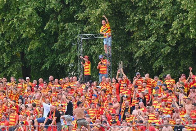 2024.07.23 Poniewiez Pilka nozna, UEFA Liga Mistrzow, sezon 2024 2025 FK Panevezys - Jagiellonia Bialystok N z kibice Jagiellonii w Poniewiezu Foto Paulius Zidonis PressFocus 2024.07.23 Poniewiez Football, UEFA Champions League, 2024 25 season FK Panevezys - Jagiellonia Bialystok kibice Jagiellonii w Poniewiezu Credit: Paulius Zidonis PressFocus NEWSPIX.PL --- Newspix.pl  20240723PF_ZZI_52339