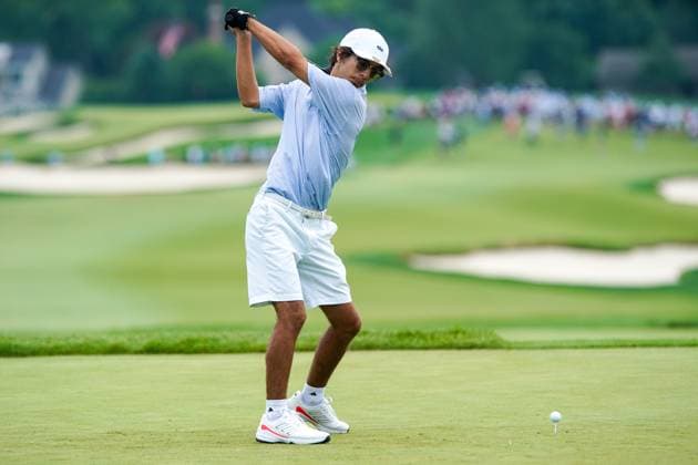 July 23, 2024, Bloomfield Hills, Michigan, USA: Cameron Baez of Widermere, Florida tees off the first hole - South Course during the second round of the 2024 U.S. Junior Amateur Championship at Oakland Hills Country Club. Bloomfield Hills USA - ZUMAw109 20240723_fap_w109_026 Copyright: xDebbyxWongx