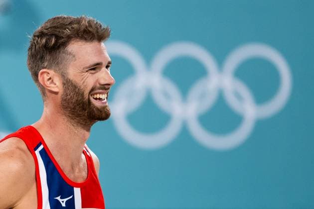 240723 Anders Berntsen Mol of Norway at a Beach volleyball, Beachvolleyball training during day -3 of the Paris 2024 Olympic Games, Olympische Spiele, Olympia, OS on July 23, 2024 in Paris. Photo: Petter Arvidson BILDBYRAN kod PA PA0839 bbeng olympic games olympics os ol olympiska spel olympiske leker paris 2024 paris-os paris-ol beachvolleyboll beach volleyball sandvolleyball norge norway Copyright: PETTERxARVIDSON BB240723PA161